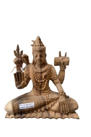 Small Meditate Balinese Wooden Statue