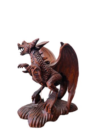 Medium Flying Dragon Balinese Wooden Statue
