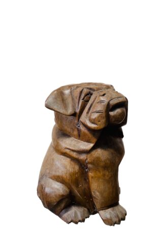 Pug Wooden Statue