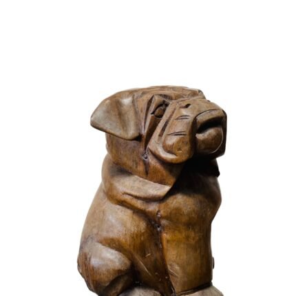 Pug Wooden Statue