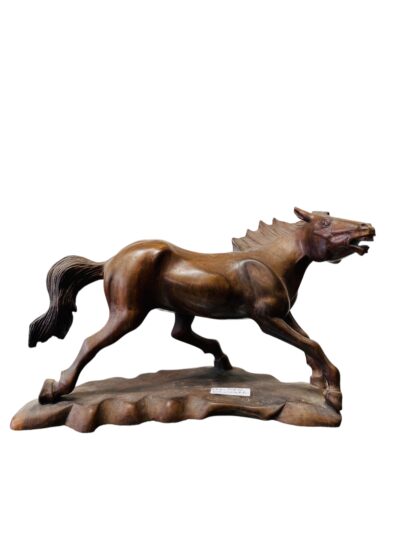 Single Horse Ebony Balinesse Wooden Statue