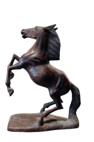 Standing Horse Ebony Balinesse Wooden Statue