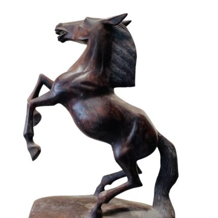 Standing Horse Ebony Balinesse Wooden Statue