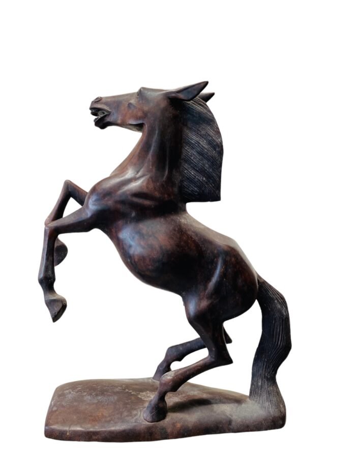 Standing Horse Ebony Balinesse Wooden Statue