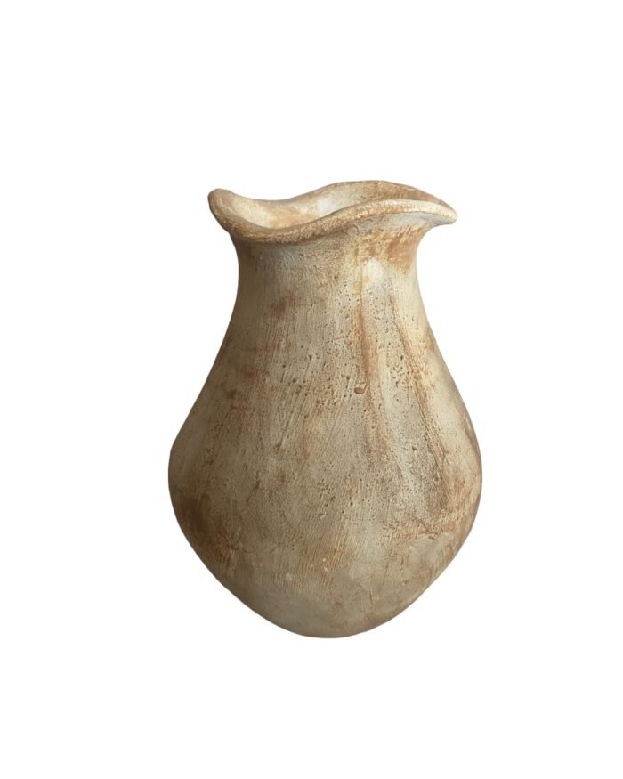 Pottery is a form of art that involves the shaping and firing of clay to create functional and decorative objects. In Bali, local artisans create pottery using traditional techniques, infusing their pieces with Mediterranean, Mykonos, and other cultural influences. Size : Height : 28 cm x length : 30 cm | Shipping Weight : 3 Kg.