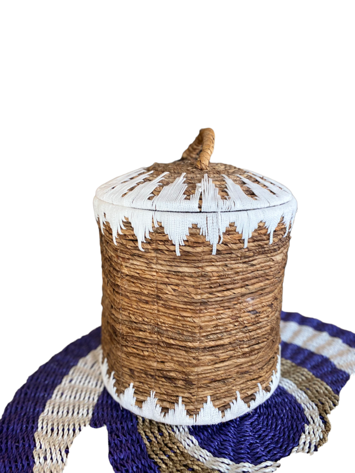 Handmade in Bali, the Bali Wicker Natural Basket offers a unique blend of style and functionality. Ideal for storing household items or as a stylish accessory for outdoor activities. Size : Heigh 40 cm , Diameter 34 cm | Shipping Weight : 6 kg