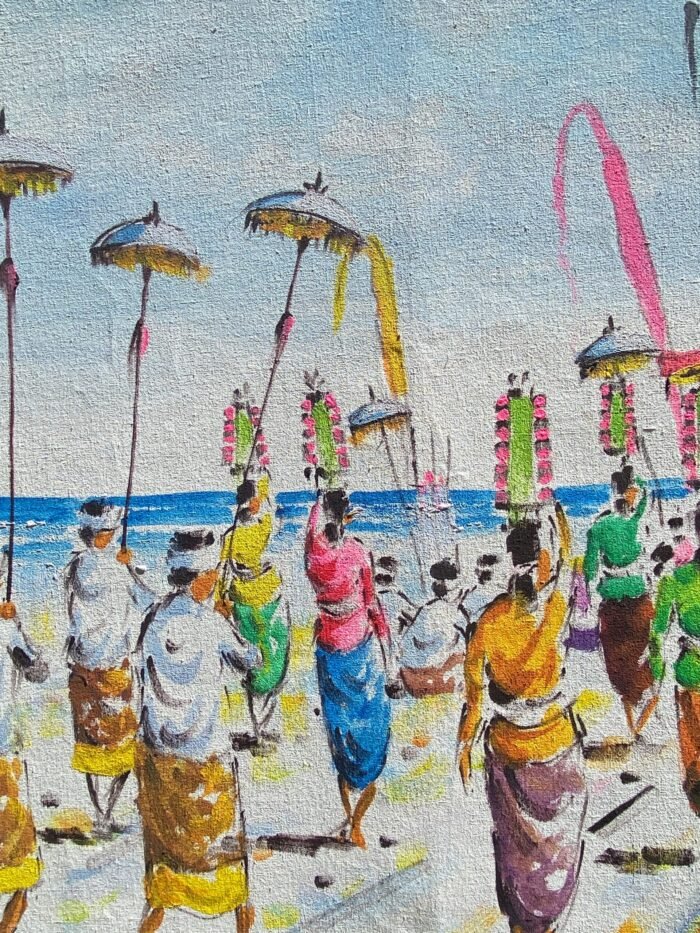 Our Bali Art Paintings are exquisite handcrafted artworks inspired by the rich culture and traditions of Bali, Each piece is a unique masterpiece created using traditional techniques and high-quality materials, showcasing the island's vibrant culture and natural beauty. Size : Length  : 70 cm ,  Height : 130 cm , Shipping Weight : 1 kg <span style="font-weight: 400">Shipping options are as follows : </span> <table style="height: 433px" width="357"> <tbody> <tr> <td colspan="2"><b>Bali Bya Air</b></td> </tr> <tr> <td><span style="font-weight: 400">Australia</span></td> <td><span style="font-weight: 400">$45 per satchel up to 1kg</span> <span style="font-weight: 400">Express 4 - 6 days</span></td> </tr> <tr> <td colspan="2"><b>Bali Bya Box</b></td> </tr> <tr> <td><span style="font-weight: 400">Australia</span></td> <td><span style="font-weight: 400">$179 per box up to 30kg</span> <span style="font-weight: 400">Cargo 8 - 10 weeks</span></td> </tr> <tr> <td colspan="2"><b>Bali Bya Freight</b></td> </tr> <tr> <td><span style="font-weight: 400">Australia</span></td> <td><span style="font-weight: 400">$700 per m3</span> <span style="font-weight: 400">Cargo 8 - 10 weeks</span></td> </tr> </tbody> </table> <strong>The products will be packed safely before sending it to your home!</strong>