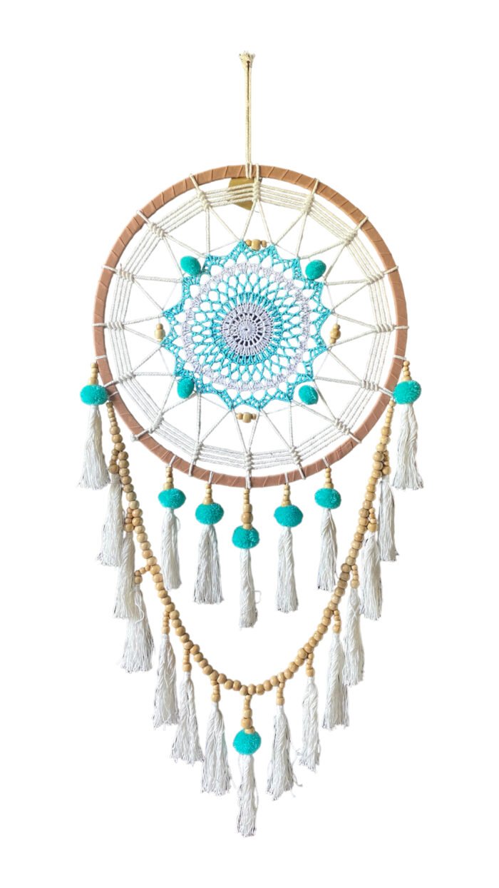 Blue Pom-Pom Bali Dream Catcher