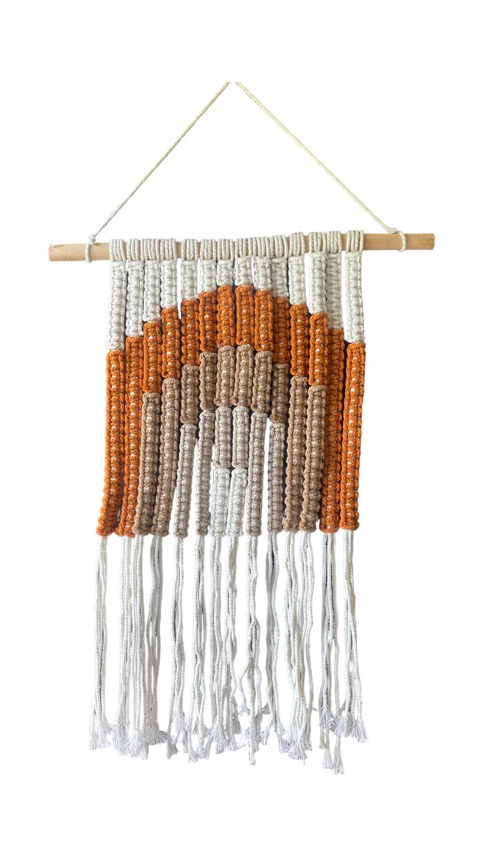 Orange Mix Bali Macrame Hanging Wall