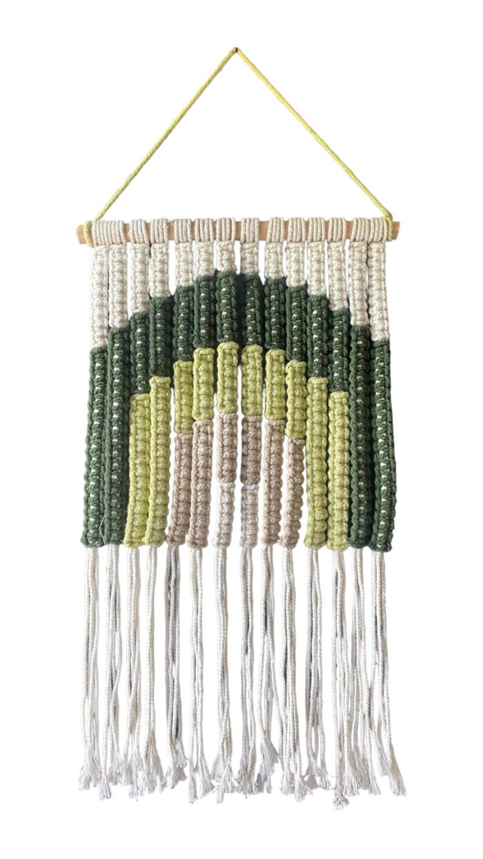 Green Mix Bali Macrame Hanging Wall