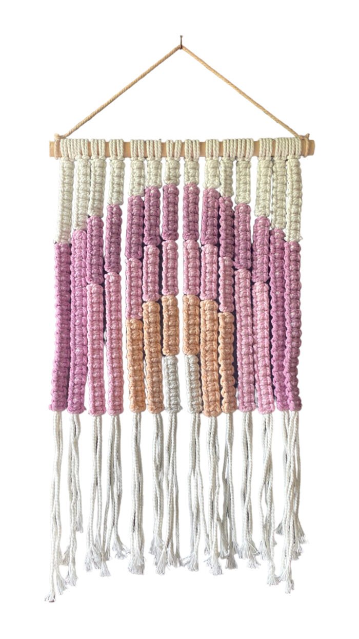 Pink Mix Bali Macrame Hanging Wall