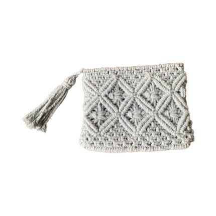 Bali Grey Clutch Macrame