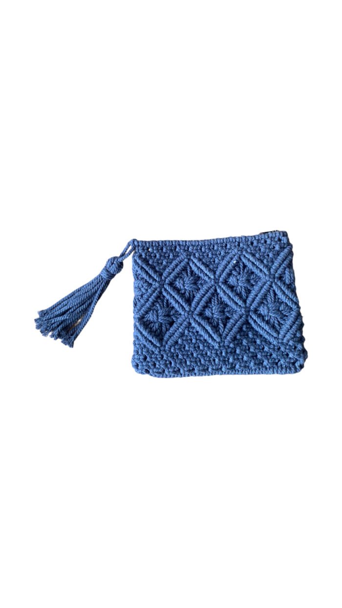 Bali Blue Clutch Macrame