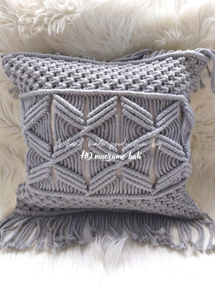 The Bali macrame pillow cover is a handcrafted home decor item, inspired by the natural beauty and cultural heritage of Bali. Made from high-quality cotton, it features a stunning geometric pattern and is both soft and durable.