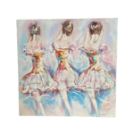 Dancing Dreams: A Mesmerizing Painting of Three Ballet Ladies in Perfect Harmony