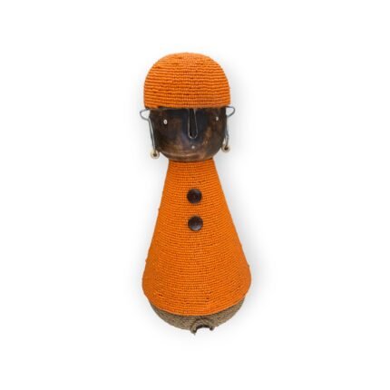 Timorese Island Orange Doll Button