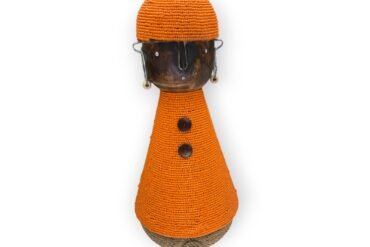 Timorese Island Orange Doll Button