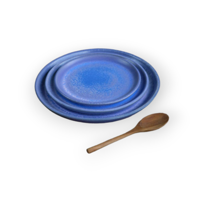 Medium Blue Ceramic Plate