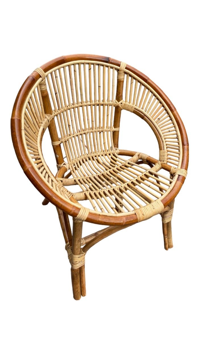 Discover the allure of Bali with our exquisite collection of Rattan Furniture and Home Decoration. Handcrafted with meticulous attention to detail, our sustainable pieces bring the timeless beauty of Bali into your living spaces. From cozy armchairs to intricate home decorations, embrace the organic elegance and tranquility of tropical paradise in your own home. Size : Length : 50 cm , Width : 57 , Height : 83 cm | Shipping Weight : 40  Kg