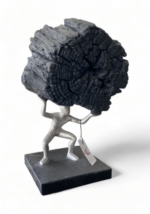Erosion Figure On Base Small Silver