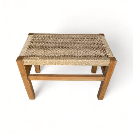 Long Natural Wooden Stool