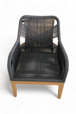 Tropical X Black Synthetic Rope Bali Chair