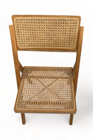 Simple Boho Style Rattan Webbing Chair