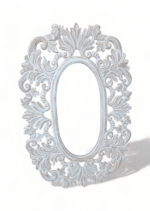 Wooden Antique Mirror Finishing White Wash