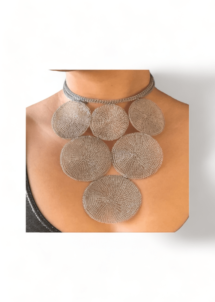 Bubble Wire Mesh Necklace