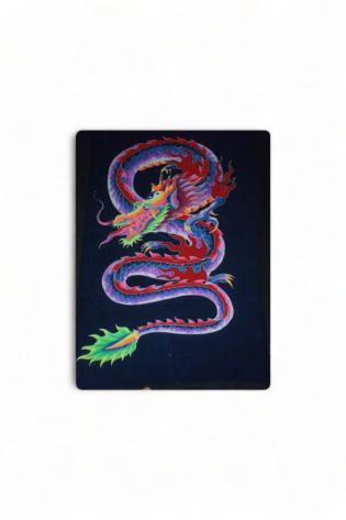Dragon Bali Hand-Painted UV-Reactive Neon Tapestry