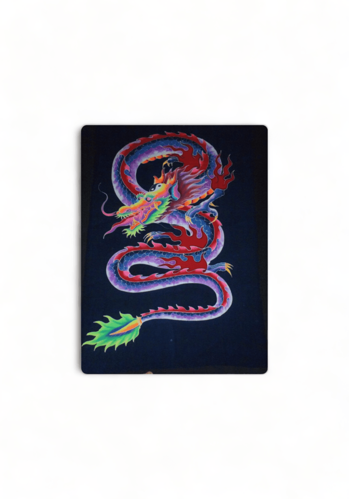 Dragon Bali Hand-Painted UV-Reactive Neon Tapestry