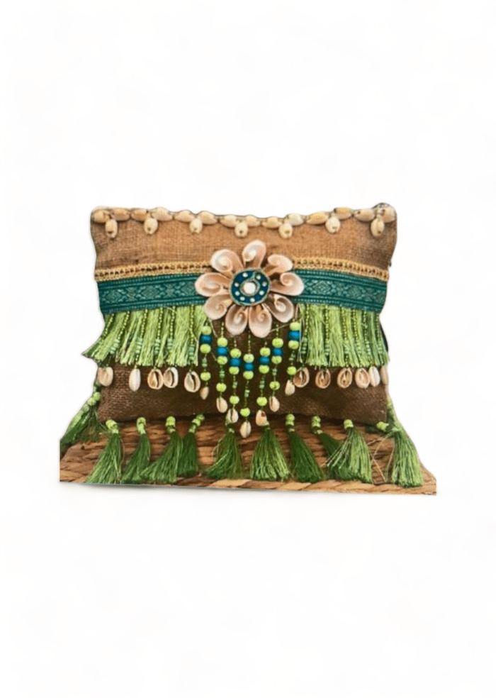 Intan Green Bali Gunny Clutch