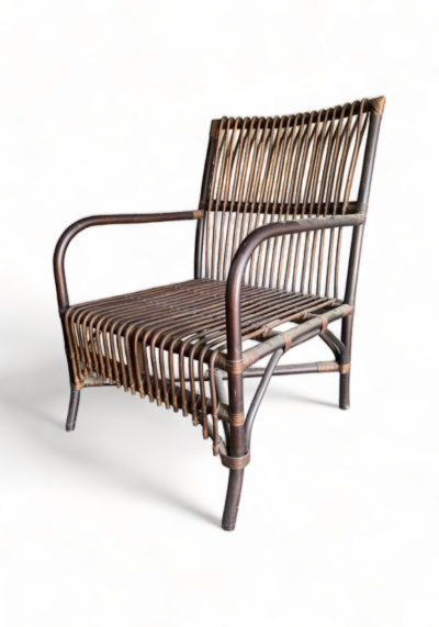 Vintage Brown Rattan Chair