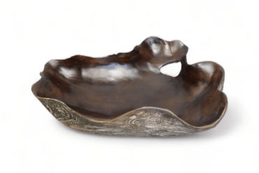 Bowl Carving Medium Brown Wash