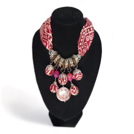 Dahlia Batik Statement Necklace