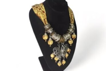 Kamboja Batik Statement Necklace