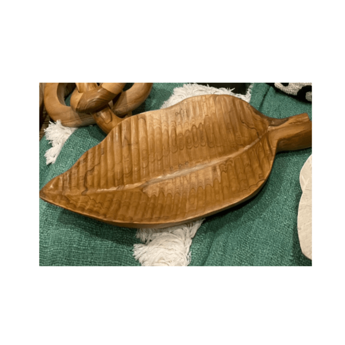 Bali Full Wooden Plate " Leaf 2 "