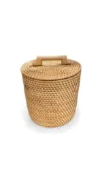 Bali Traditional Rattan Basket White Wash   BALI BYA