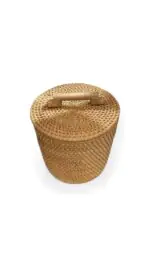 Bali Traditional Rattan Basket White Wash   BALI BYA