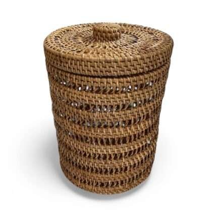 Traditional Spiral Rattan Basket