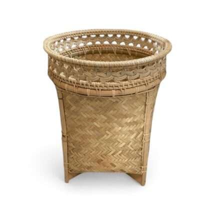 Simple Traditional Bamboo Mix Rattan Basket