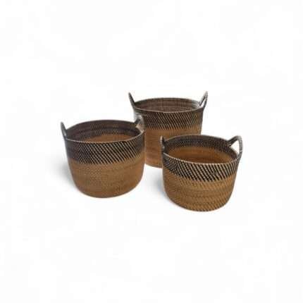 20 x Set Of 3 Aysila Basket Black