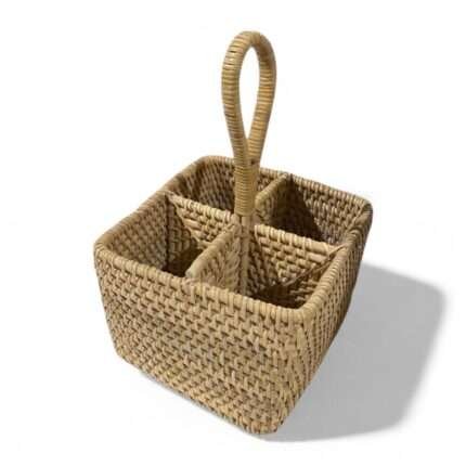 Rattan Cutlery Holder 4 Holes