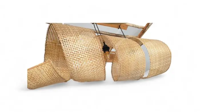 120 cm Spiral Bamboo Pendant Lampshade