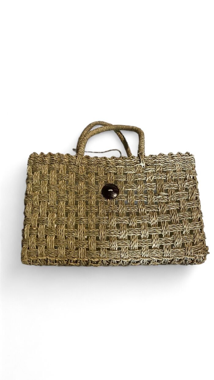 Handwoven from <em>mendong</em>, a natural Indonesian grass, these eco-friendly bags combine durability, style, and functionality. With a spacious design and sturdy handles, they’re perfect for everyday use while supporting sustainable craftsmanship. Size L : 45 cm x 33 cm x 16 cm Size M : 37 x 27 x 14 Size S : 33 x 25 x 10