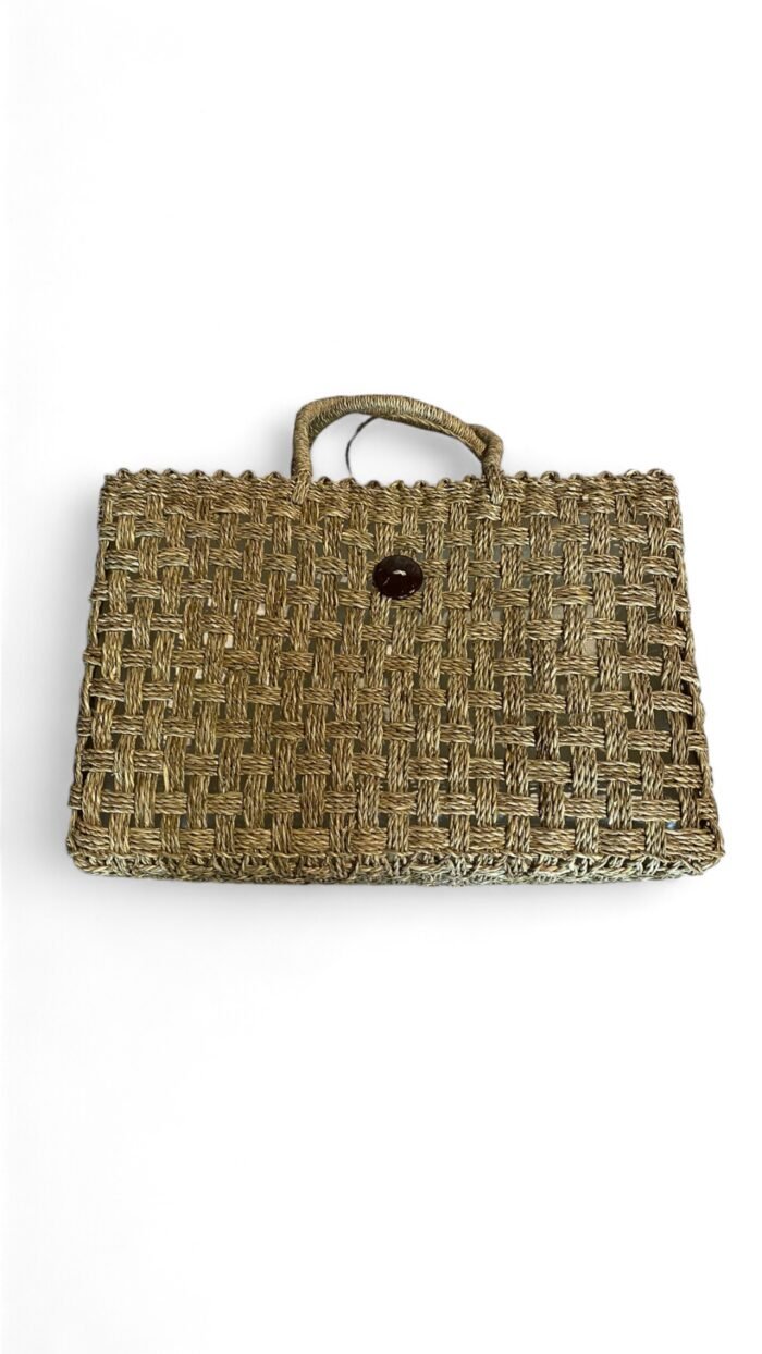 Handwoven from <em>mendong</em>, a natural Indonesian grass, these eco-friendly bags combine durability, style, and functionality. With a spacious design and sturdy handles, they’re perfect for everyday use while supporting sustainable craftsmanship. Size L : 45 cm x 33 cm x 16 cm Size M : 37 x 27 x 14 Size S : 33 x 25 x 10