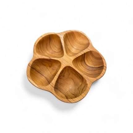 Jati Wood Divided Serving Tray