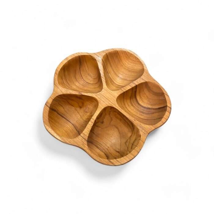 Jati Wood Divided Serving Tray