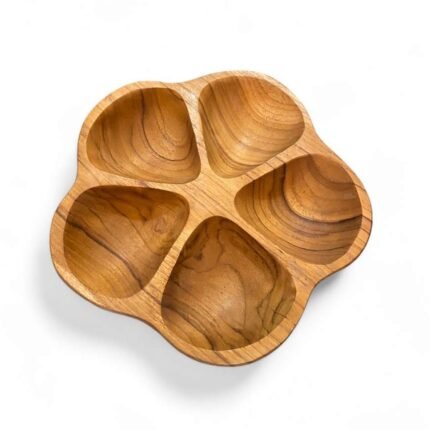 Jati Wood Divided Serving Tray