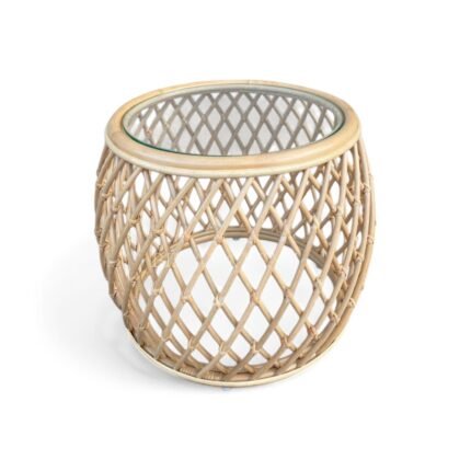 Handmade Rattan Coffee Table for Living Room and Semi-Outdoor Placement – Unique, Timeless, and Durable